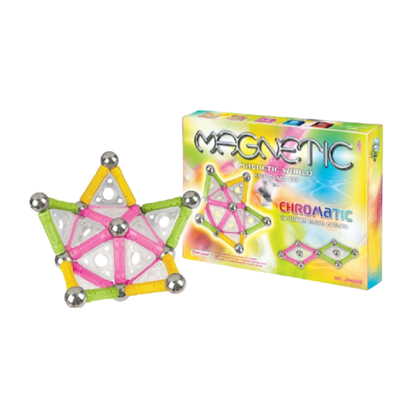 Magnetic World High-Class Construction Set – Chromatic Neon Edition | JH6828C