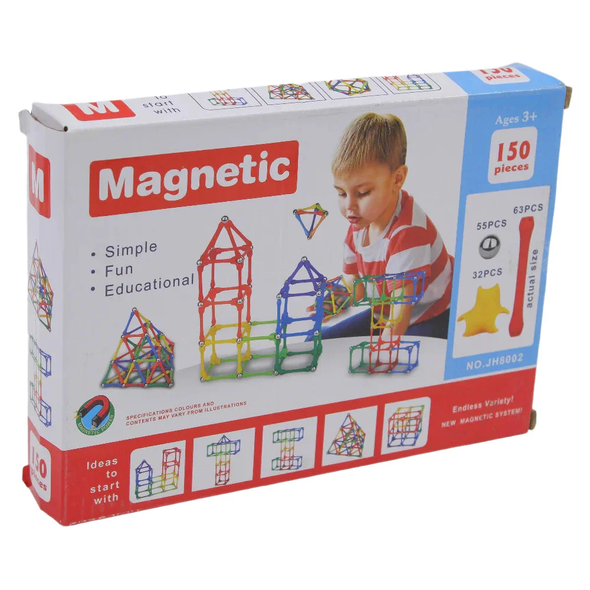 Magnetic Building Construction Set – 150 Pieces | JH8002