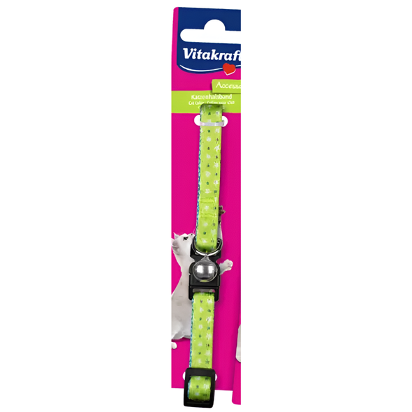 Vitakraft Cat Collar with Bell - Green | 200843