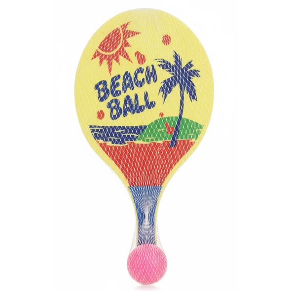 Beach Ball Paddle Set - Yellow - 1 PCS | AL25615-4