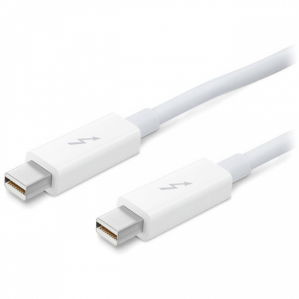 Apple Thunderbolt Cable MD861 2 meter white mini displayport cable on white background