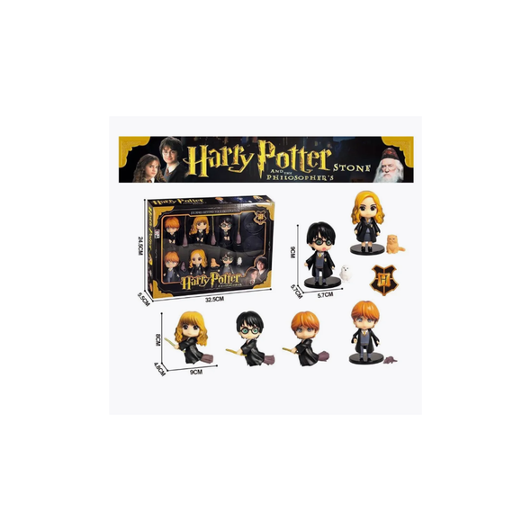 Harry Potter Chibi Figure Set – 4 Characters with Accessories | 123