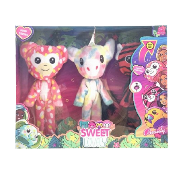 Sweet Lovely Plush Animal Dolls Set – 3 Pieces | LC718A