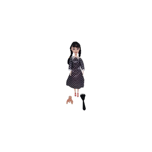 Wednesday Doll – Black Skull Dress (Variant 1) | K322