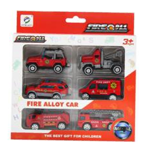Fire Alloy Car Set – Die-Cast Emergency Vehicles (4 PCS) | 8526C