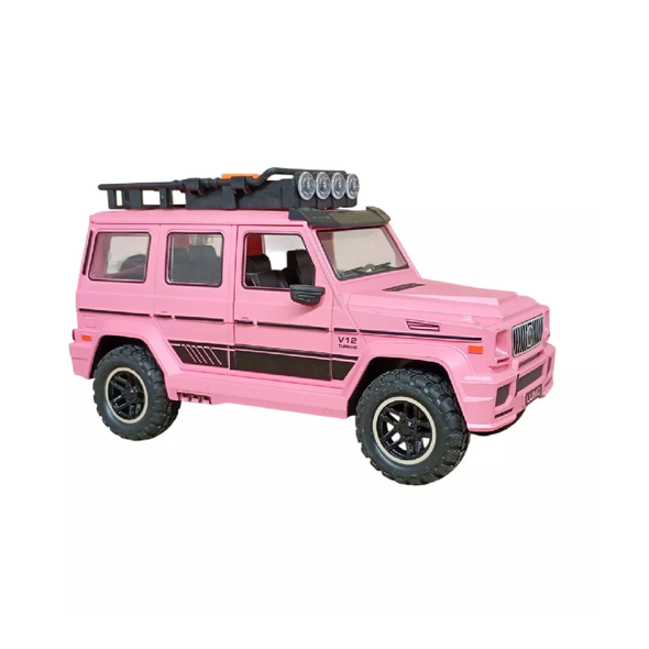 RC Police SUV Off-Road Vehicle with Lights – Die-Cast Style (Pink) | 8065-1