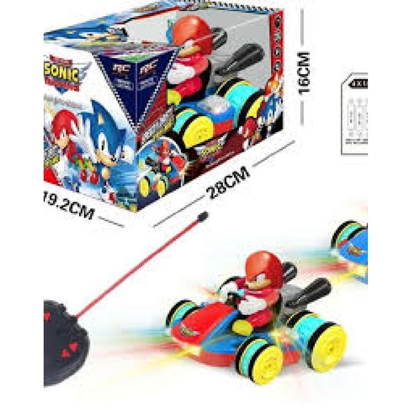 Sonic Racing RC Car with Lights – Team Sonic Remote Control Kart (Red) | 19-10B