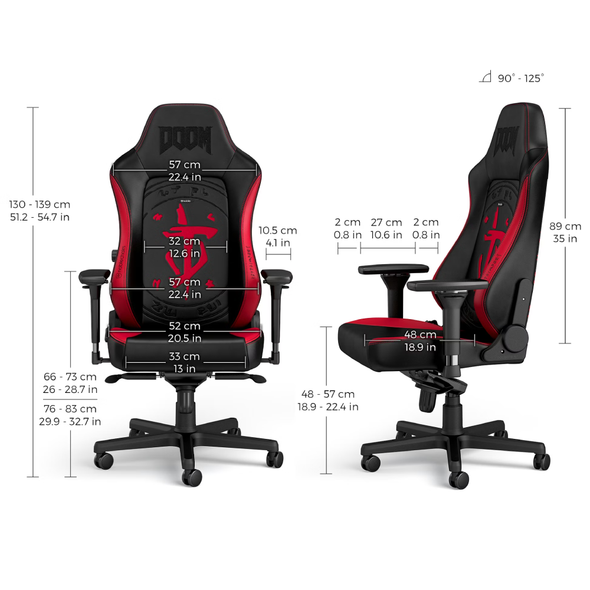 Noblechairs HERO DOOM Edition Gaming Chair | NBL-HRO-PU-DET