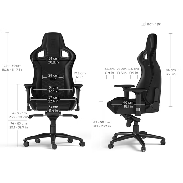 Noblechairs EPIC Gaming Chair - Black | NBL-PU-BLA-002