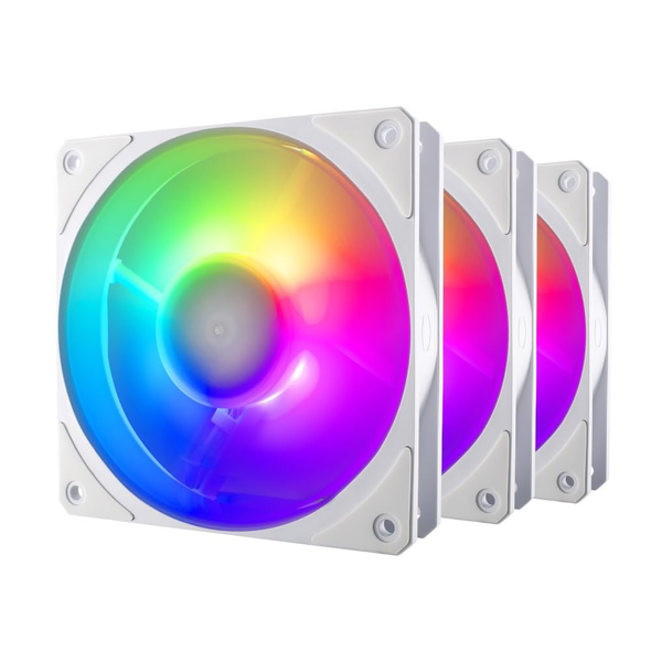 Cooler Master Mobius 120P ARGB Fan (3-Pack) White Edition | MFZ-M2DW-243P2-R1