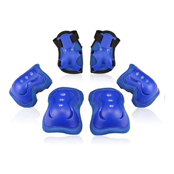 Kids Protective Gear Set Knee Pads, Elbow Pads & Wrist Guards - Blue | 350-1