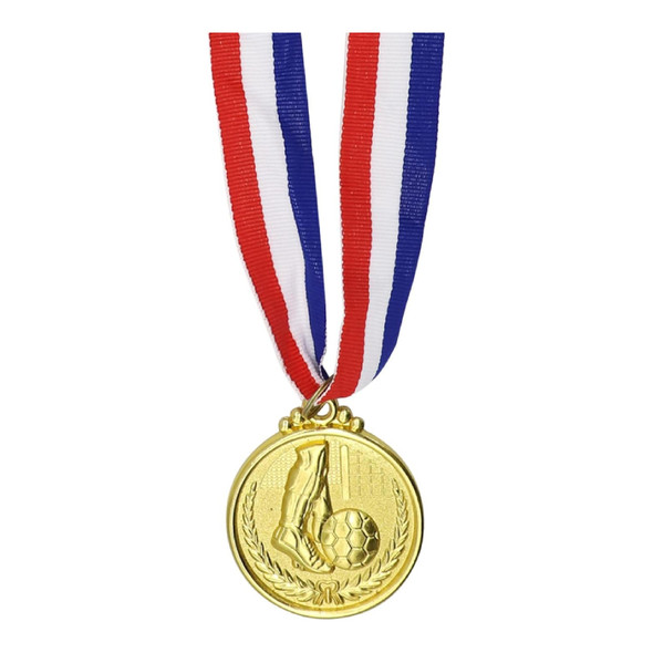 Gold Football Award Medal with Ribbon | 410-6