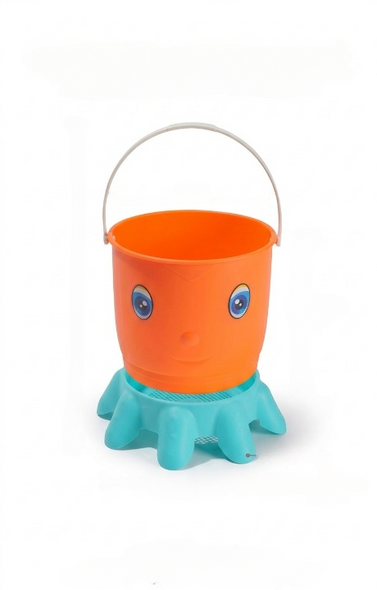 Beach Toy Set 6PCS - Bucket & Sand Tools (Orange) | 587-2