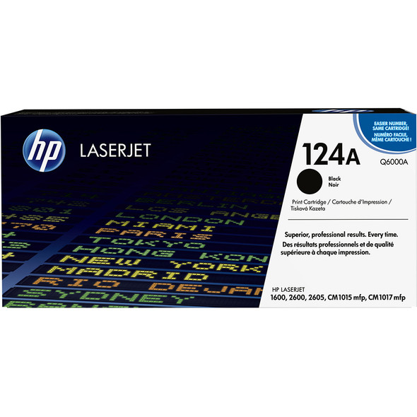 HP 124A Black Original LaserJet Toner Cartridge | Q6000A