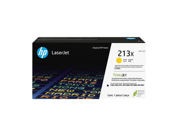 HP 213X Yellow Original LaserJet Toner Cartridge | W2132X