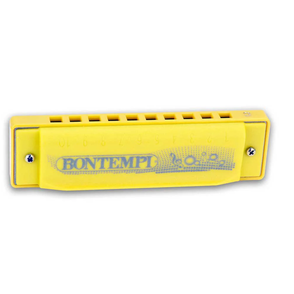 Bontempi Plastic Harmonica 10 Notes – Assorted Colors (Yellow) | 301010