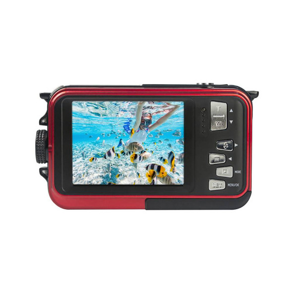 AGFA Photo Realishot – Waterproof, 24 MP, Full HD, Dual LCD Screen, 16x Digital Zoom, Digital Stabilizer, Lithium Battery - Red | WP8000RD
