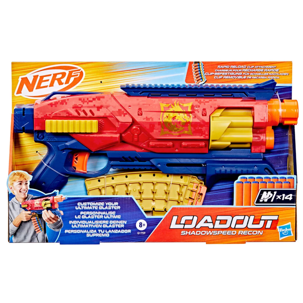 Hasbro Nerf Loadout Shadowspeed Recon Blaster With 14 N1 Darts | HBNRG1759