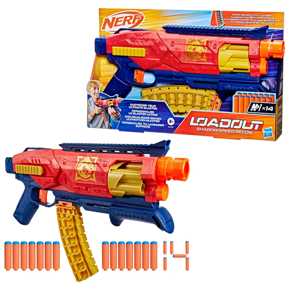 Hasbro Nerf Loadout Shadowspeed Recon Blaster With 14 N1 Darts | HBNRG1759