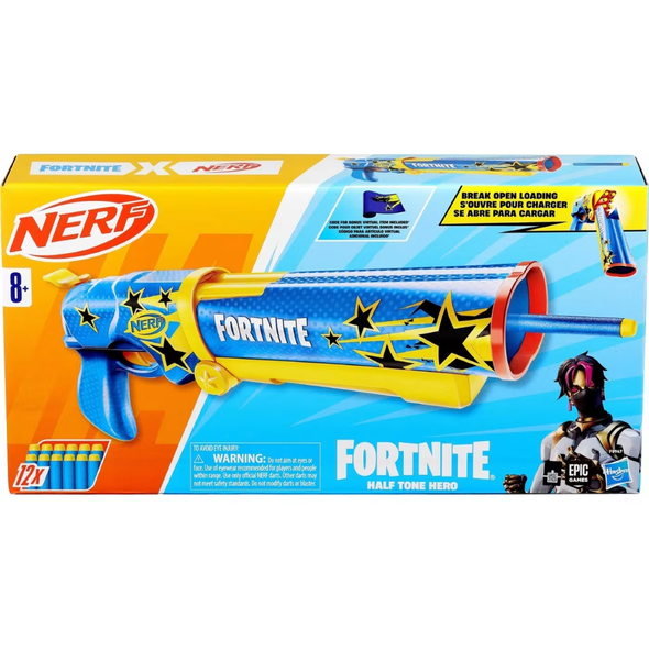 Hasbro Nerf Fortnite Half Tone Hero Blaster | HBNRF8947