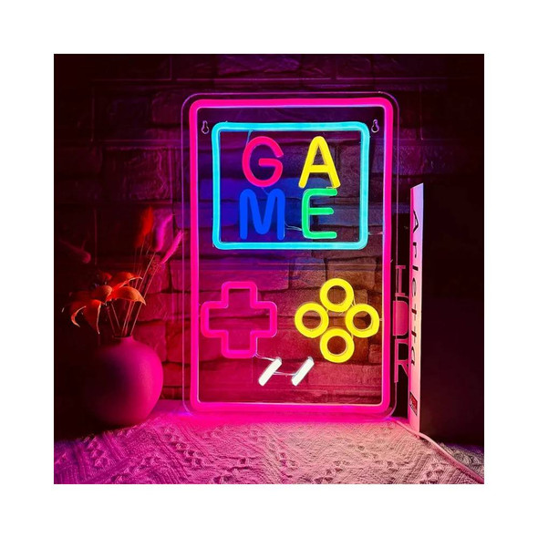 LED Light Neon Sign For Wall Decor 38×25 cm - Handheld Game