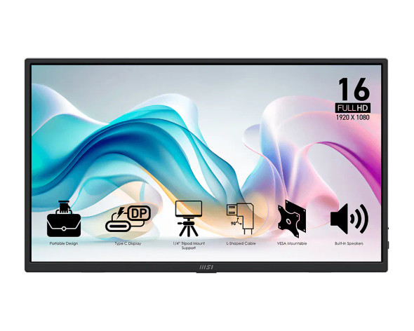 MSI PRO 15.6″ Portable Monitor | MP165 E6
