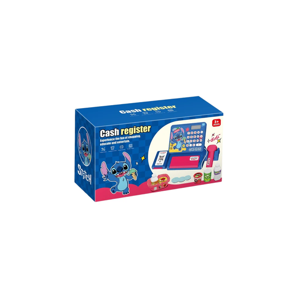 Kids Cash Register Toy with Scanner & Accessories Stitch Design | QY0087-18