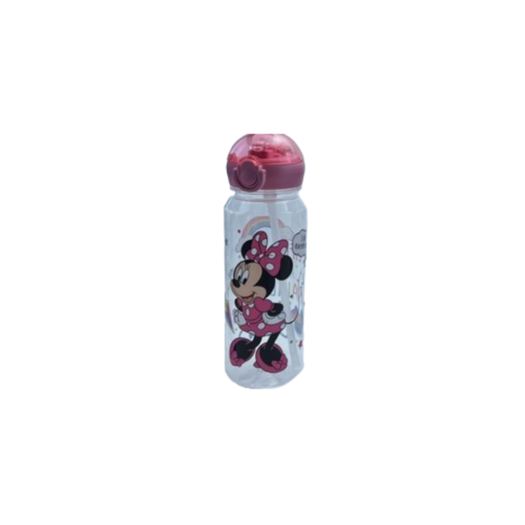 Kids Water Bottle with Straw Minnie Mouse Design Pink | LZ-23122-6-2