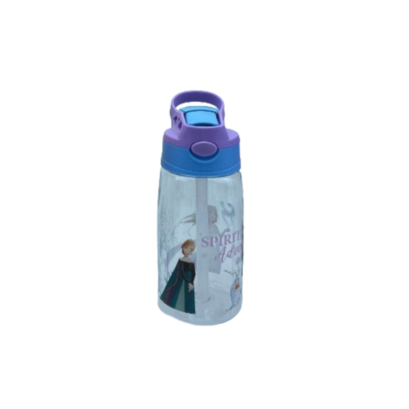 Kids Water Bottle with Straw Frozen Elsa Design Blue & Purple | LZ-23122-6