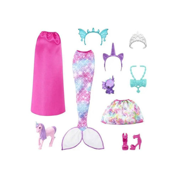 Barbie Fantasy Dress-Up Doll with Pet Set | MTBBHLC28