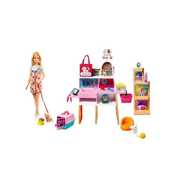 Barbie Pet Supply Store Playset with Doll & Pets | MTBBGRG90