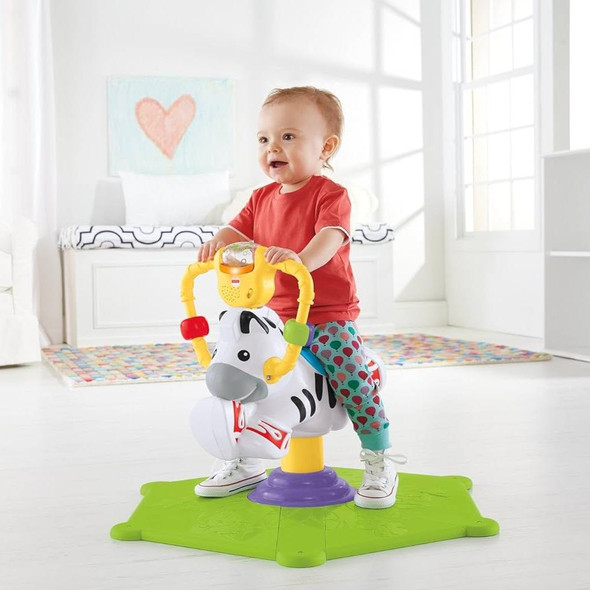 Fisher-Price Bounce & Spin Zebra Go Baby Activity Toy | MTAFP0317