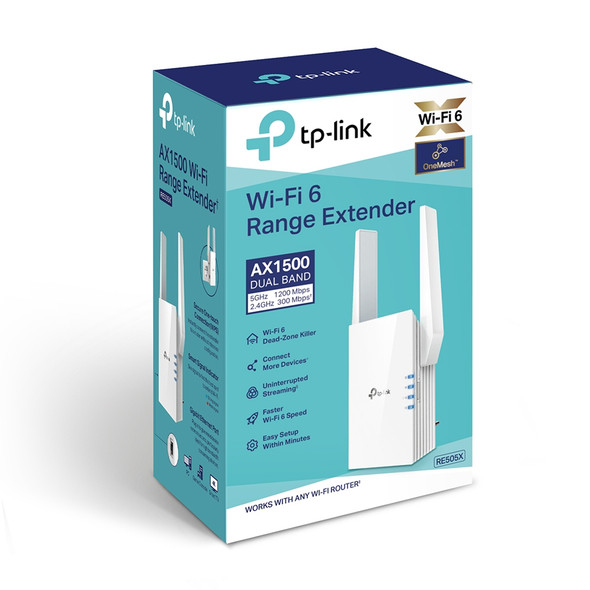 TP-Link AX1500 Wi-Fi Range Extender | RE505X