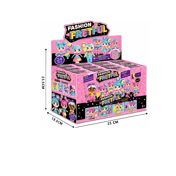 Fashion Fretful Surprise Mini Doll Display Box – 24PCS Collection | 8210
