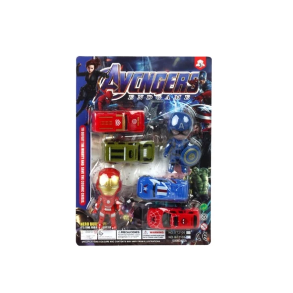 Avengers Endgame Mini Figures & Cars Toy Set – Superhero Playset | XT2108C