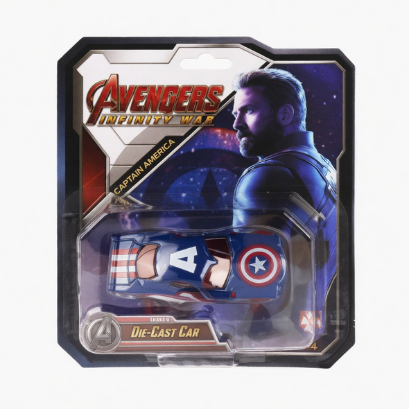 Avengers Die-Cast Car with Character Figure – Captain America Edition | 060-1