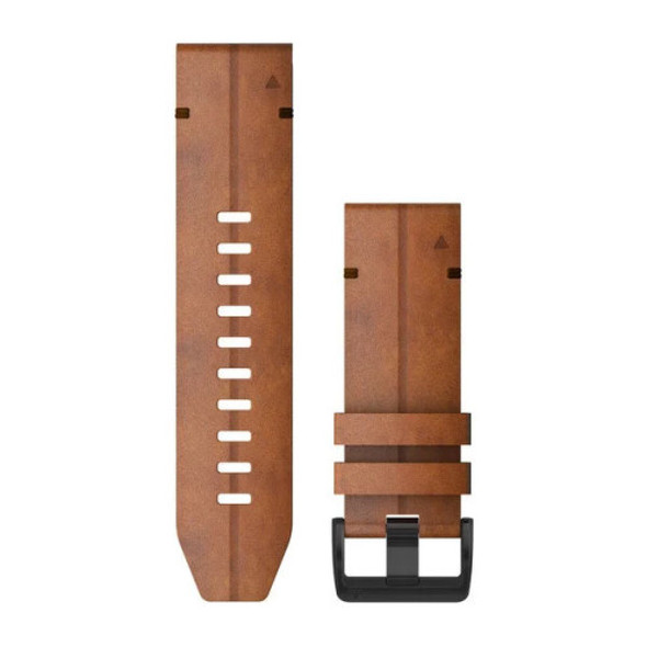 Garmin QuickFit Watch Bands for Fenix 6 - Chestnut Leather - 22 mm  | 010-12863-05