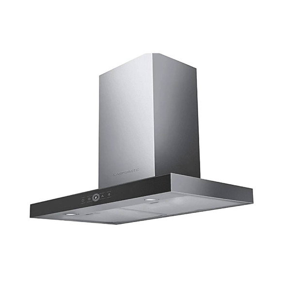 Campomatic Chimney Hood 60cm 1000m³/hr Touch Control Stainless Steel - Black Glass | K60TD