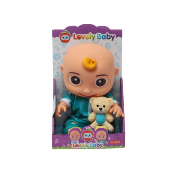 Lovely Baby Doll with Teddy Bear Green Outfit | LB-001