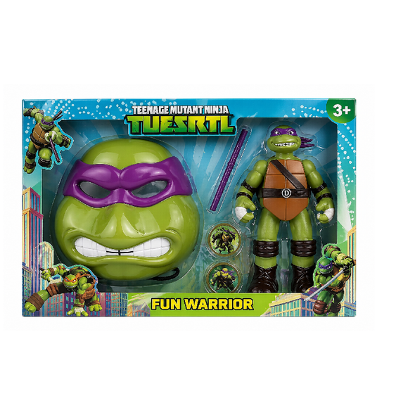 TMNT Action Figure & Mask Set – Donatello Turtle with Weapons (Fun Warrior) | A5-9/10/11/12