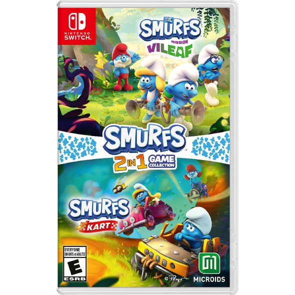 Smurfs 2-In-1 Game Collection Mission Vileaf and Smurfs Kart Nintendo Switch cover