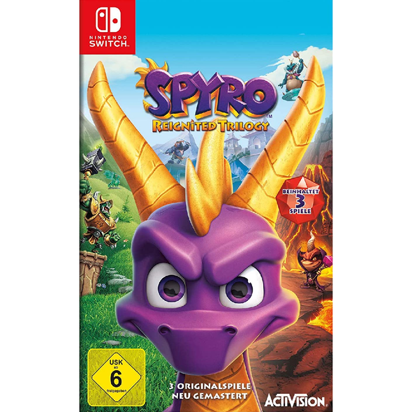 Spyro Reignited Trilogy Nintendo Switch 3D platform adventure game cover