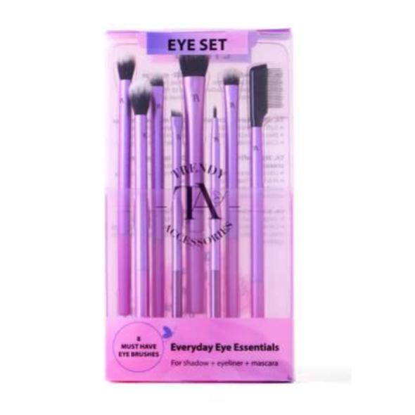 Trendy Accessories Everday Eye Essentials 8-Piece Makeup Brush Kit