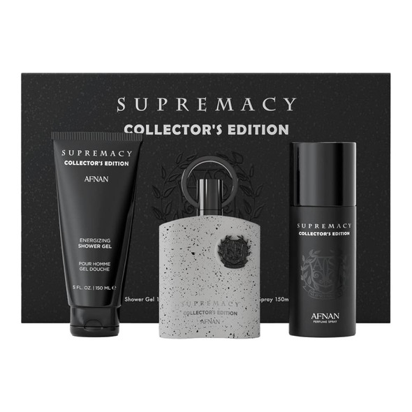 Afnan Supremacy Collector’s Edition Gift Set for Men - Eau de Parfum 100ml + Shower Gel 150ml + Deodorant Spray 150ml