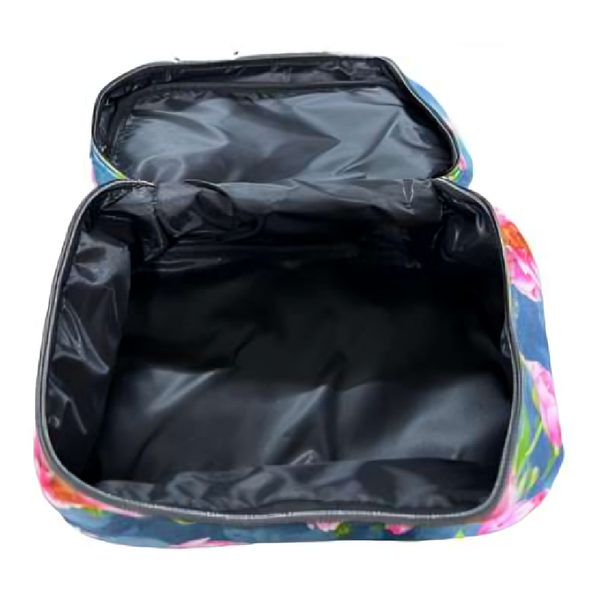 Trendy Accessories Floral Makeup Bag - Blue