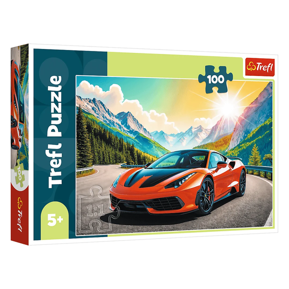 Trefl A Race Against Time 16490 100-piece vehicle racing jigsaw puzzle