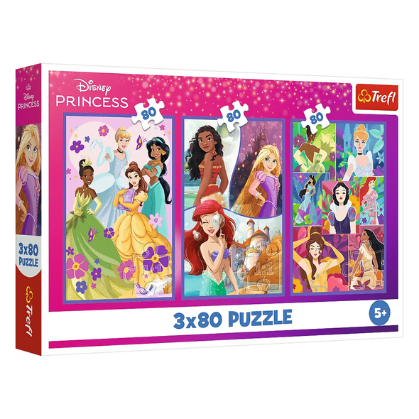 Trefl Disney Princess Friends 34884 3x80-piece puzzle set