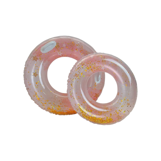 Inflatable Glitter Pool Float Rings with Star Design | 583-9