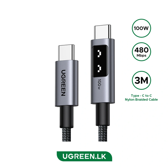 UGREEN 3M 100W Uno USB-C to USB-C PD fast charging cable 35513