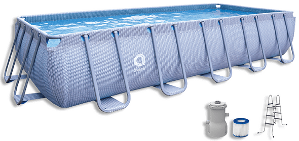 Jilong Avenli SteelSuper Max Rectangular Frame Pool Set with Filter Pump & Ladder - 540×250×101cm | 12018RU